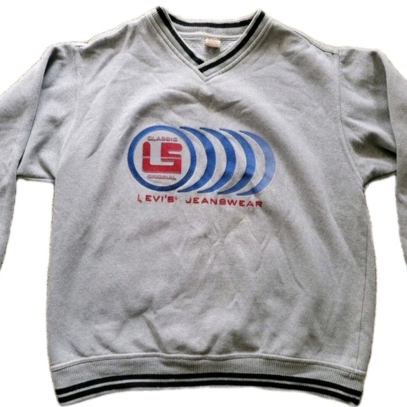 Levi's Other - Levi's Jeanswear Classic Men's Gray V Neck Sweater Size Medium